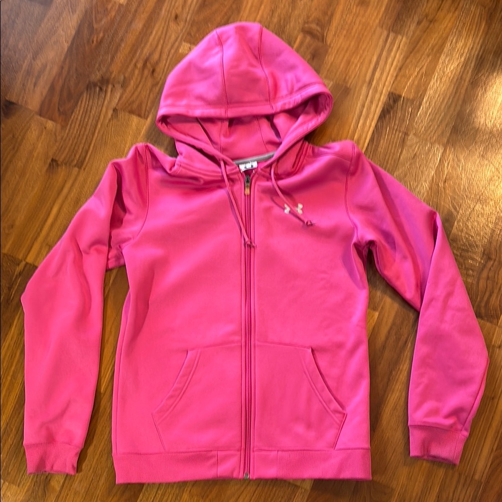 Under Armour Vibrant Pink Zip-Up Hoodie